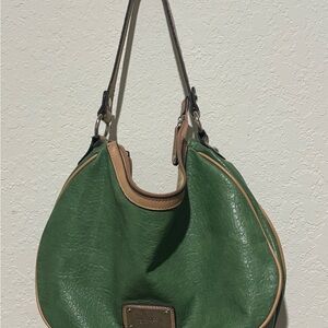 Nine West Green and Tan Shoulder Bag
